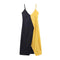 TIY Clothing Sexy Women Spaghetti Strap Color Blocking Side-slit Dress TIY