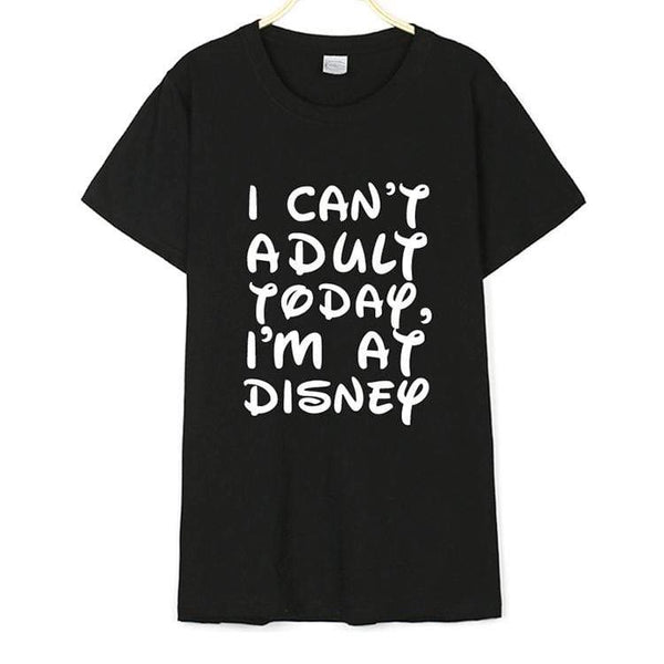 TIY Clothing Simple Style "I Can't Adult Today " Letters Print Cotton T-shirt TIY