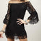 TIY Clothing Slimming Off Shoulder Ladies Night Dress Photo Design Lace Dinner Black Cover Up Beach Dress TIY