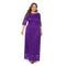 TIY Clothing Solid Color Hollow Lace Round Neck Long-sleeve Maxi Dress TIY