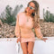 TIY Clothing Solid Color Long Sleeve Casual Round Neck Mini Dress TIY