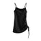 TIY Clothing Solid Color Satin Drawstring Hemline Sexy Mini Dress TIY