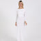 TIY Clothing Solid Color Women Sexy Backless Long Sleeves Side-slit Maxi Dress TIY