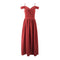 TIY Clothing Solid Color Women Spaghetti Strap Off-shoulder Design Side-slit Maxi Vacation Dress TIY