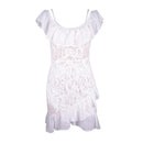 TIY Clothing Spring New Style Lace Falbala Off Shoulder Knit Sling Dress TIY