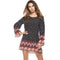 Summer Baroque Style Vintage Beachwear Long Sleeve Women Dress