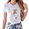 Summer Basic Wear Vogue Girls Printed Short-sleeve Casual Tee
