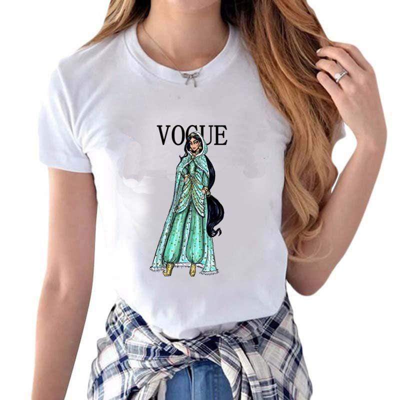 Summer Basic Wear Vogue Girls Printed Short-sleeve Casual Tee