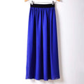 TIY Clothing Summer Beach  Plain Chiffon Maxi Long Elegant Elastic Women Skirt TIY