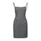 TIY Clothing Summer Elegant Woman Strapless Checkered Mini Hip Sling Dress TIY