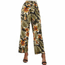 Summer Flower Printed Casual Wide-leg High Waisted Vacation Pants
