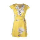 Summer Jelly Color Flower Print Short-sleeve Mini Dress