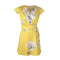 Summer Jelly Color Flower Print Short-sleeve Mini Dress