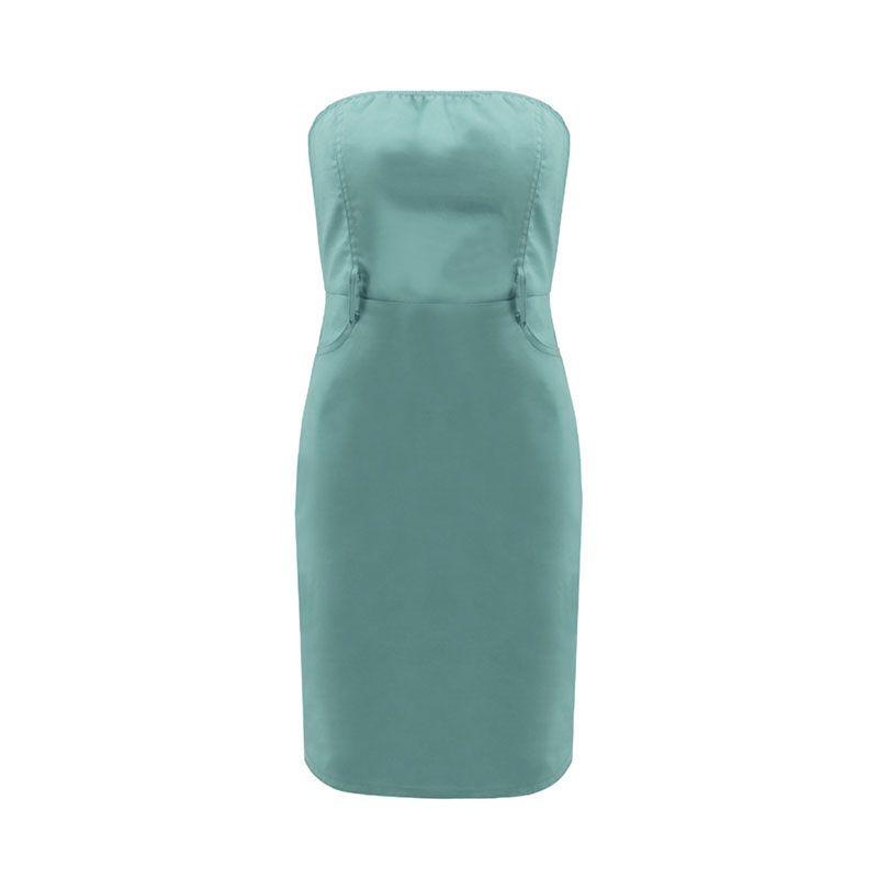 Summer Solid Color Sexy Strapless Tube Dress