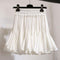 Summer Solid Color Women High-waisted Pleated Tutu Skirt