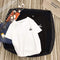 Swan Print Solid Color Round Collar Women Loose T-shirt