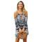 Sweet Cool-shoulder Design Women Summer Beach Three-quarter Sleeves Dress