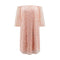 Sweet Solid Color Lace Off-shoulder Loose Pattern Casual Dress