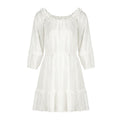 Sweet Women Solid Color Sexy One-shoulder Long Sleeves Flouncing Dress