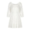 Sweet Women Solid Color Sexy One-shoulder Long Sleeves Flouncing Dress