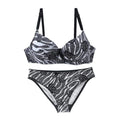 Top Sales Striped Floral Printed Plus Size Sexy Women Bra Panty Set