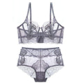 Ultra-thin Lace Fabric Women Push-up Bra Brief Set