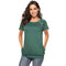 Unique Buttoned Design Solid Color Short-sleeve T-shirt