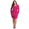 Unique Cross Strap Design Solid Color Long Sleeve Midi Dress