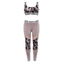 Unique Mesh Patchwork Women Workout Outdoor Sportswear Set
