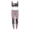 Unique Mesh Patchwork Women Workout Outdoor Sportswear Set