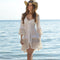 Unique Pom Pom Tassel Design Solid Color Flare Sleeve Summer Dress