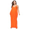 Vacation Style Women Solid Color Double Pockets Design Slip Dress