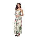 TIY Clothing Vintage Sleeveless Retro Beach Women Dress in Leaves Printed with Ankle Strap TIY