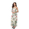 TIY Clothing Vintage Sleeveless Retro Beach Women Dress in Leaves Printed with Ankle Strap TIY