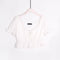 TIY Clothing Vintage Square Neck Puff Sleeve Ruffled Embroidery Design Crop Top TIY