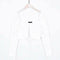 TIY Clothing Vintage Women Sexy Square Neck Long-sleeve Lace-up Design Crop Top TIY