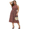 TIY Clothing Vintage Women Sleeveless Halter Neck Tiny Flower Print Midi Dress TIY