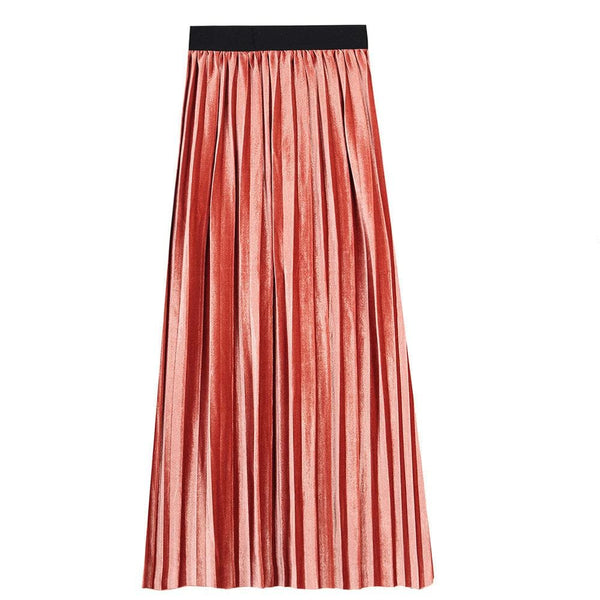 TIY Clothing Vintage Women Unique Velvet Fabric Large Hem Winter Skirt TIY