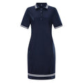 Women Classic Solid Color Straight Pattern Lapel Collar Short Sleeves Dress