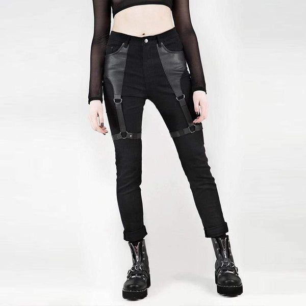 Women Fashion Street Style Solid Color Unique Patchwork Design Cargo Pants