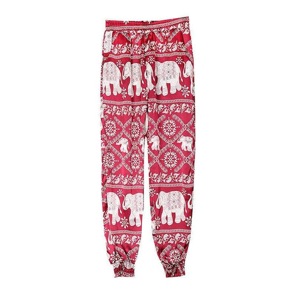 Women's Hot Sale Cute Elephant High-waisted Loose Chiffon Harem Pants