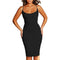 Women Sexy Sleeveless Design Solid Color Slip Tight Dress