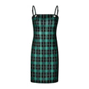 Women Sexy Tight A Shape Classic Plaid Print Slip Dress