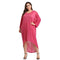 Women Solid Color Dolman Sleeve Asymmetrical Hemline Design Loose Casual Dress
