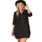 Women Solid Color Loose Pattern Large Size Irregular Casual Dress