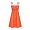 Women Solid Color Single-breasted Stretch Spaghetti Strap Dress