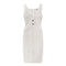 Women Solid Color Slit Design Solid Color Sundress