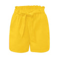 Women Summer Hot Sale Bright Color Ruffled Lace-up Design Casual Shorts