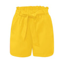 Women Summer Hot Sale Bright Color Ruffled Lace-up Design Casual Shorts