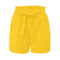 Women Summer Hot Sale Bright Color Ruffled Lace-up Design Casual Shorts
